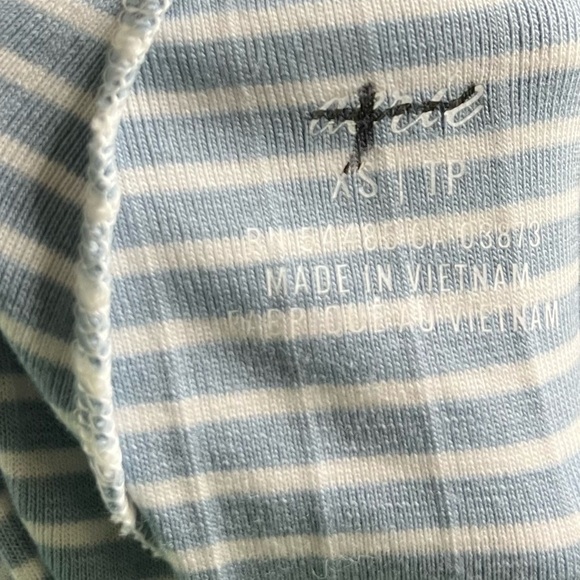 Aerie Blue & White Stripe Soft Pajama Shorts XS - Picture 3 of 4